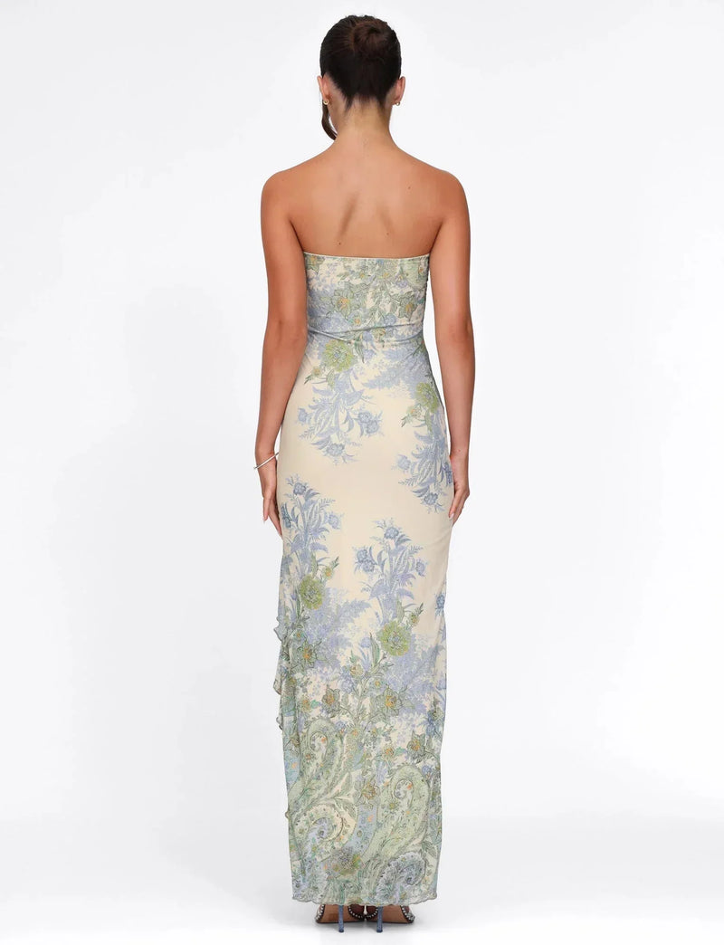 Dahlia Women's Floral Maxi Dress - back view