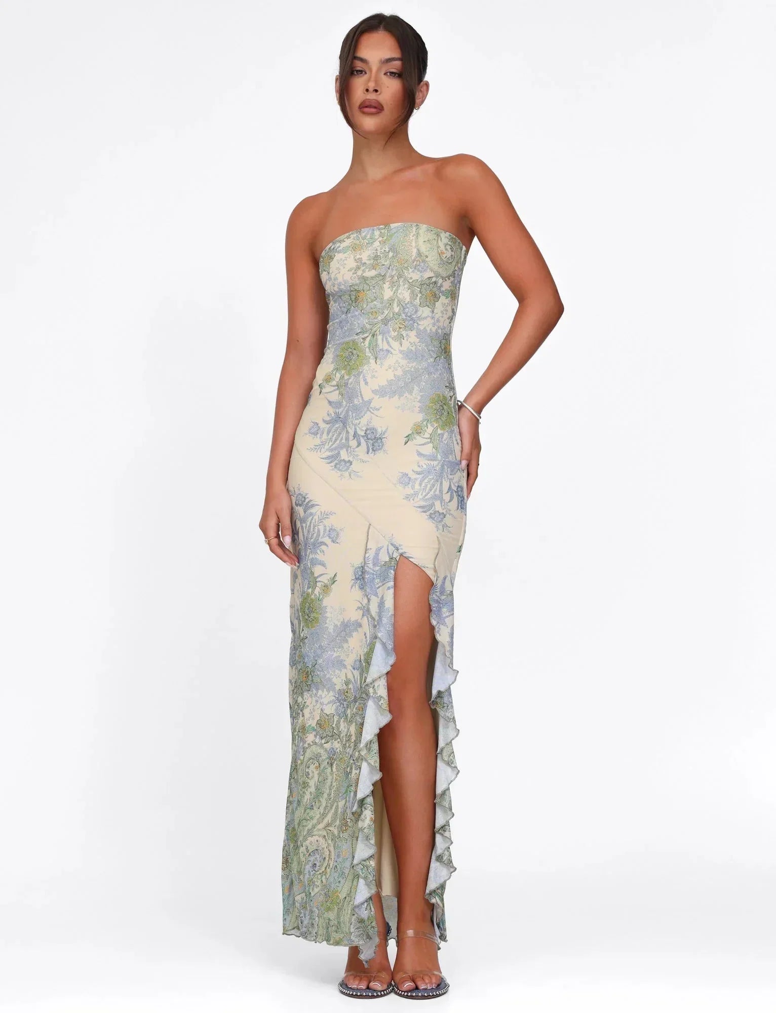 Dahlia Women's Floral Maxi Dress - front view