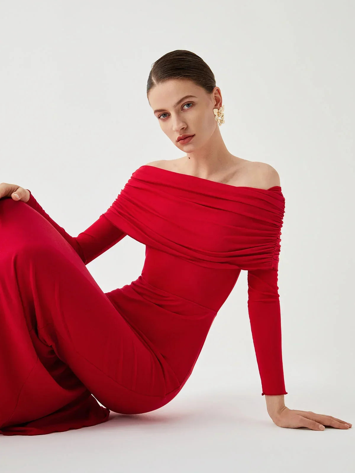 Imogen Women's Maxi Dress - flat lay