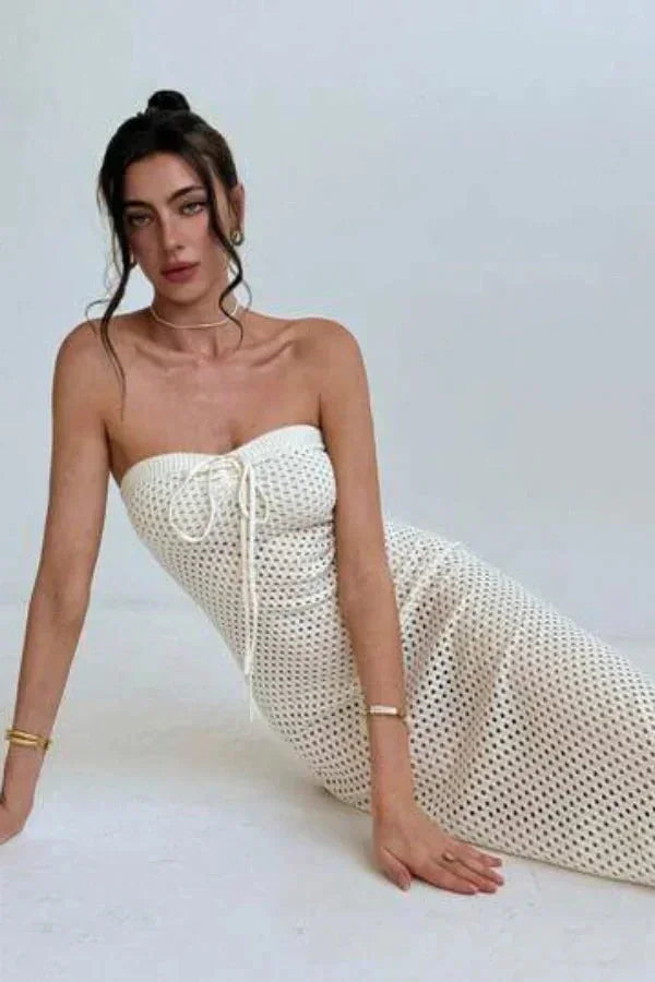 Mabel Women's Crochet Maxi Dress - full-length view