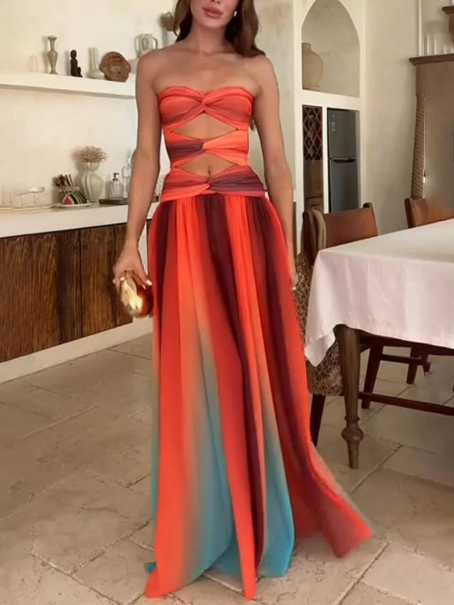 Mira Women's Maxi Dress - back view