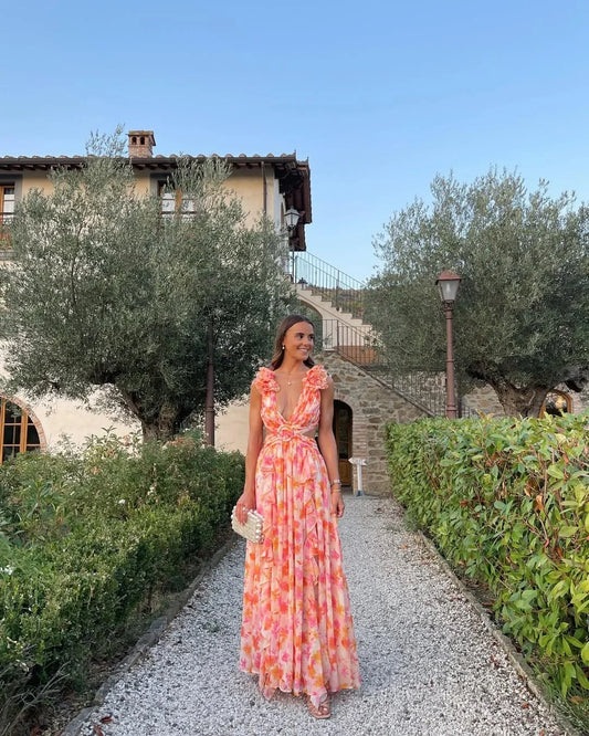 Jolie Women's Floral Maxi Dress - styled view