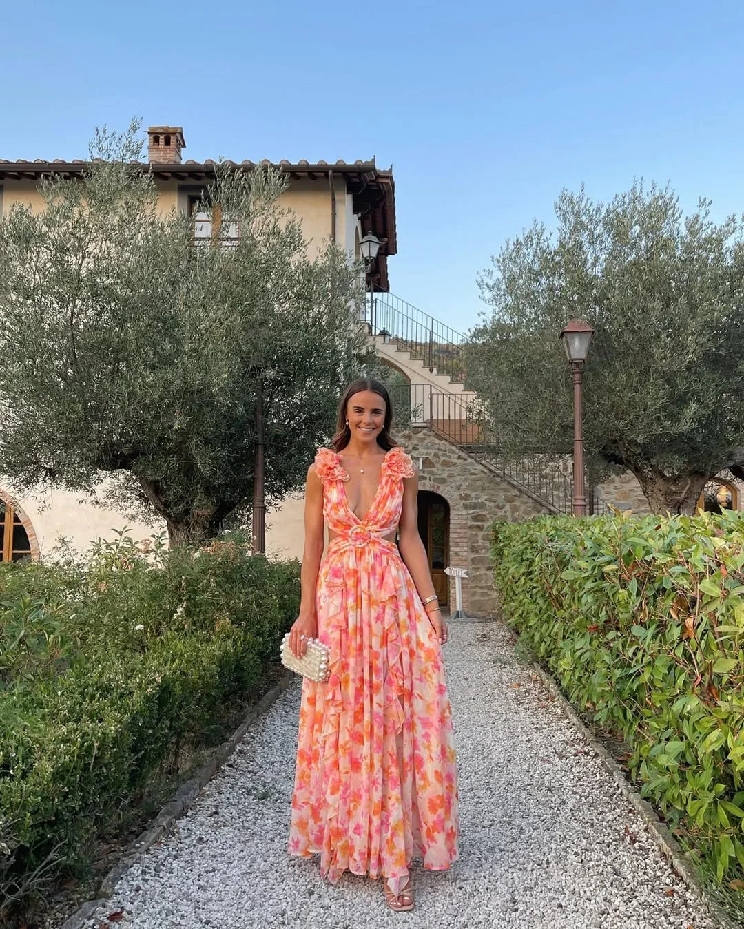 Jolie Women's Floral Maxi Dress - front view