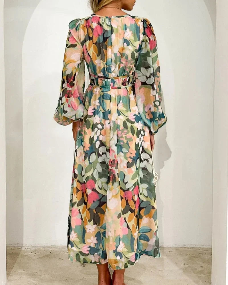 Perla Women's Floral Maxi Dress - back view