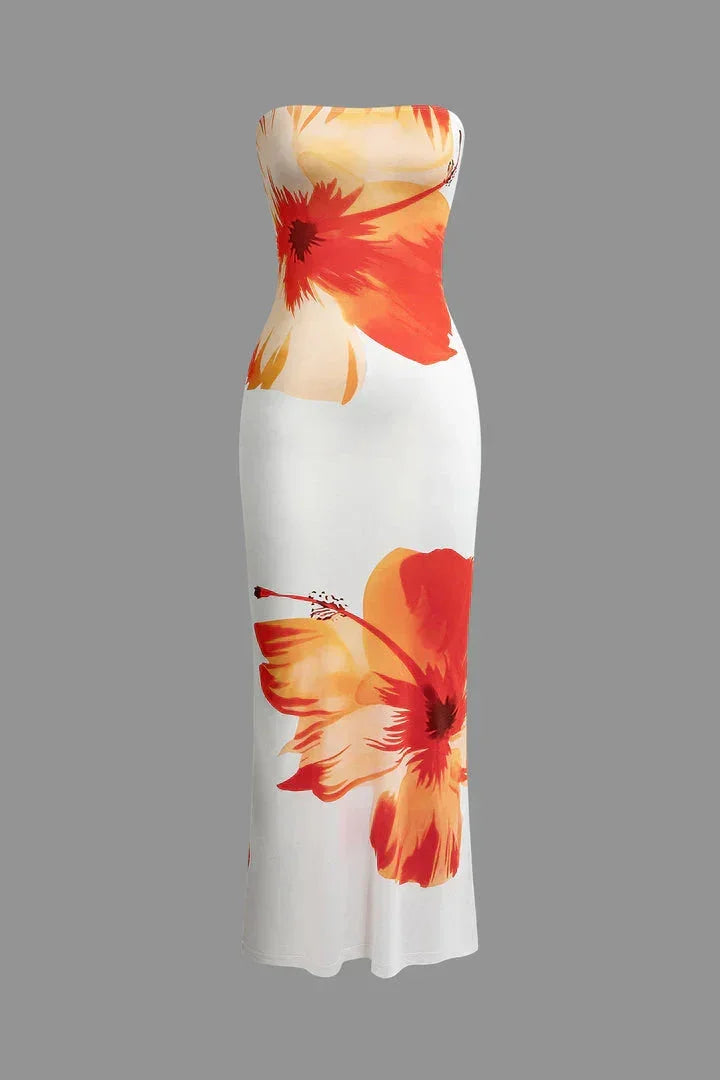Edith Women's Floral Maxi Dress - close-up detail