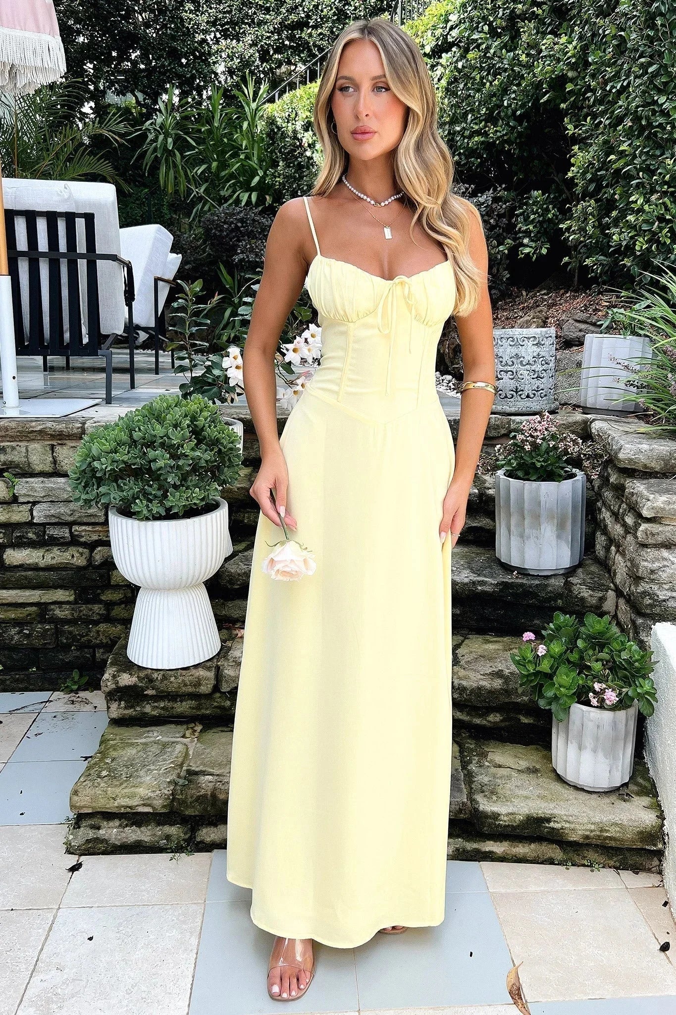 Rosa Women's Adjustable Maxi Dress - front view