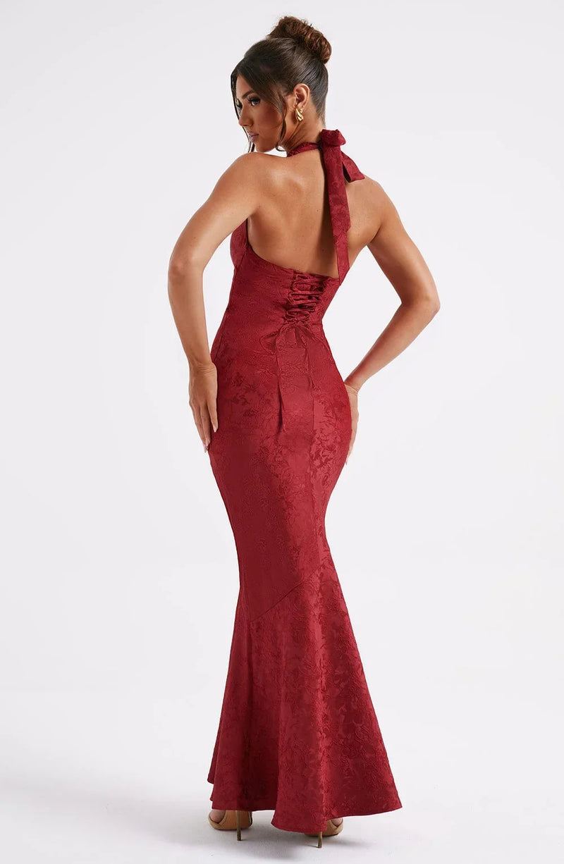 Mabel Women's Maxi Dress - fabric and finish detail