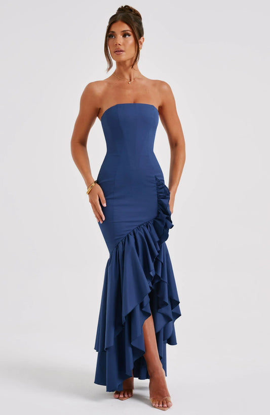 Cleo Women's Asymmetric Maxi Dress - front view