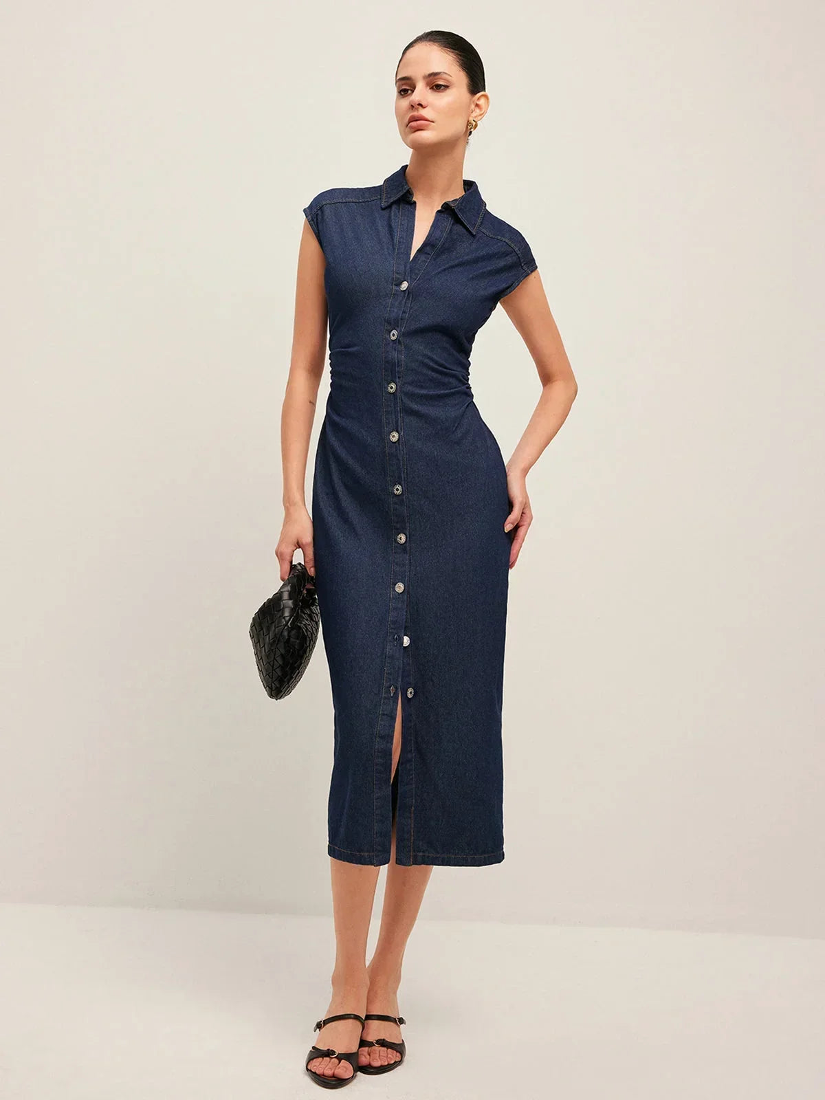 Tallulah Women's Midi Dress - fabric and finish detail
