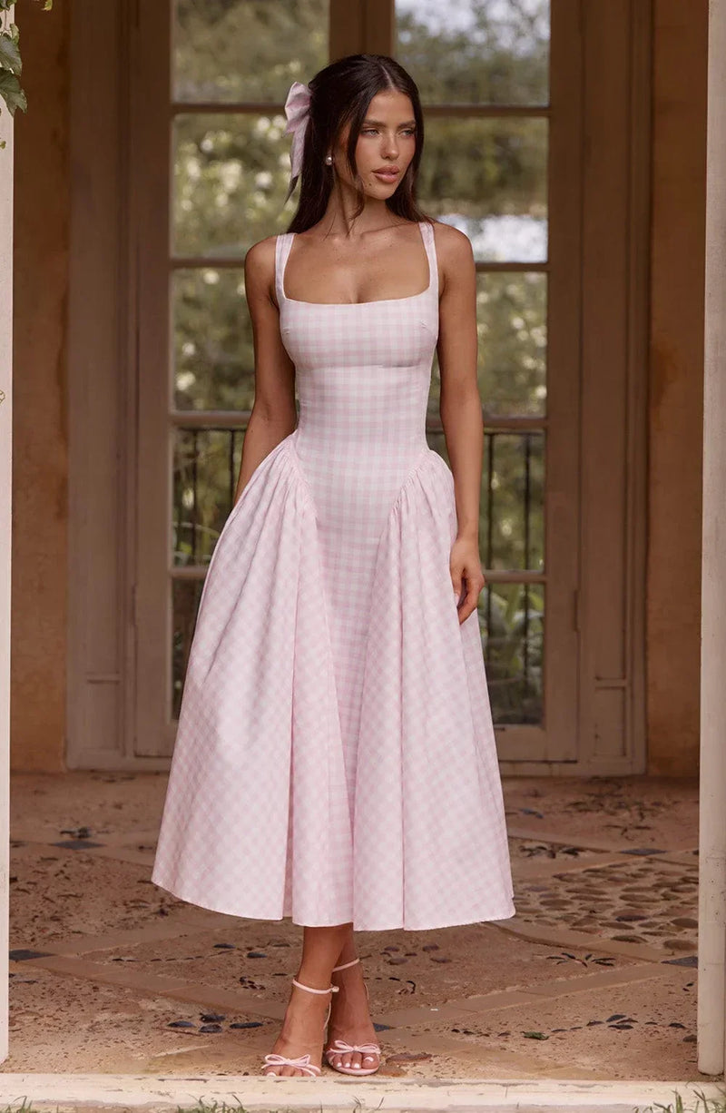 Clara Women's Midi Dress - fabric and finish detail