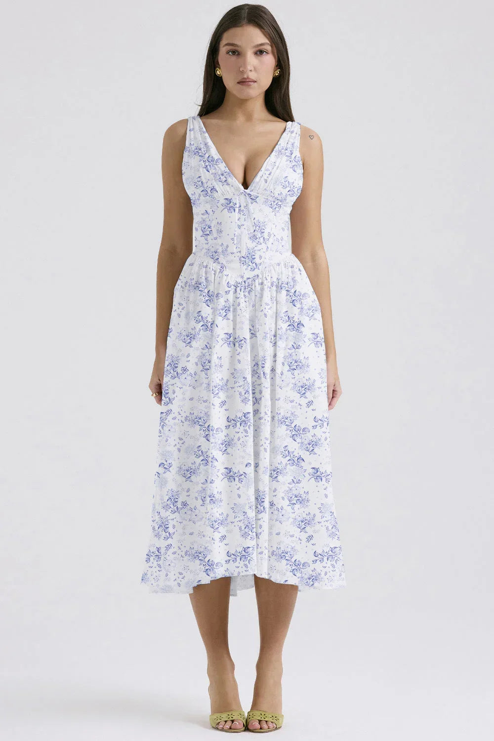Maren Women's Floral Midi Dress - shown in use