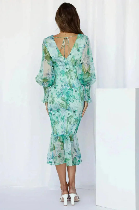 Saskia Women's Floral Midi Dress - styled view