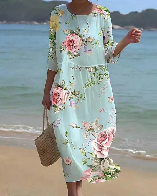 Thea Women's Floral Midi Dress - front view
