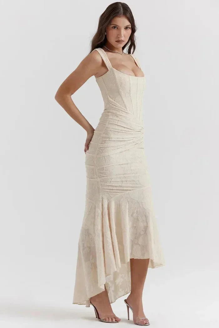 Genevieve Women's Midi Dress | Lace, Sleeveless