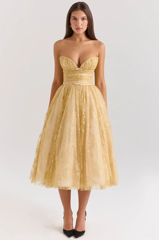 Romy Women's Midi Dress - front view