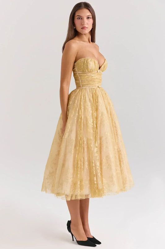 Romy Women's Midi Dress - styled view