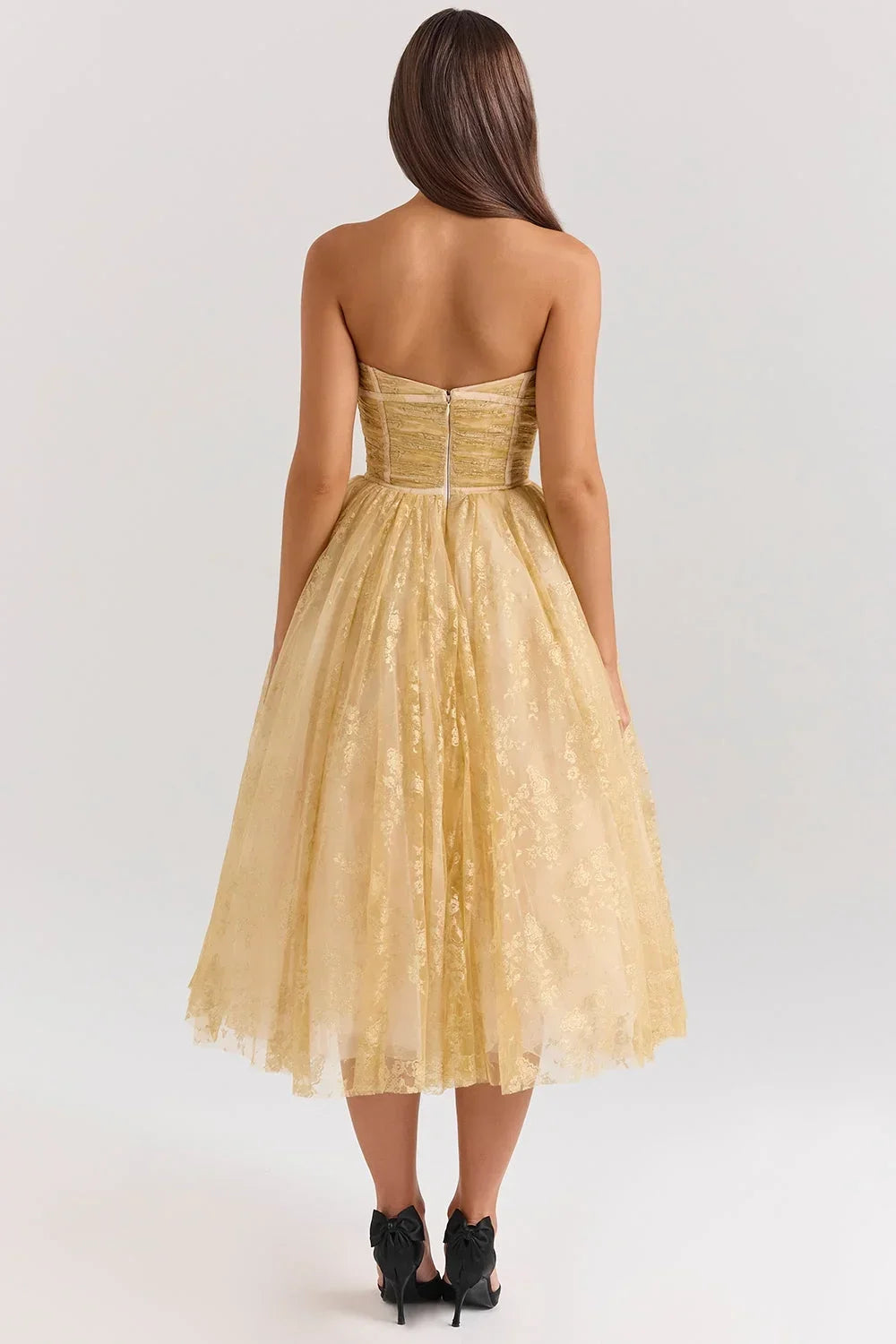 Romy Women's Midi Dress - back view