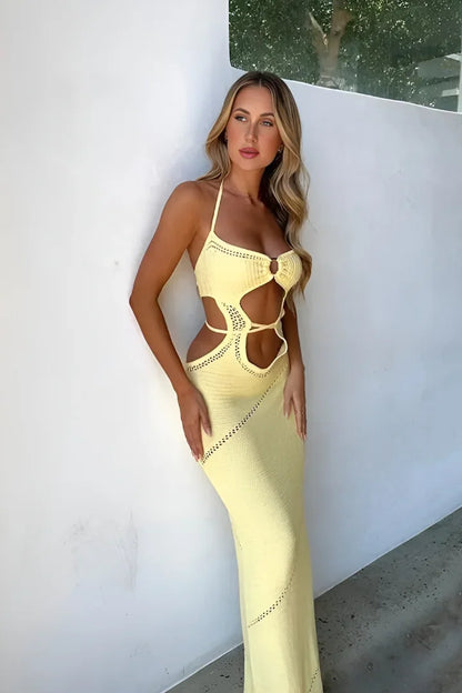 Sable Women's Crochet Maxi Dress - styled view