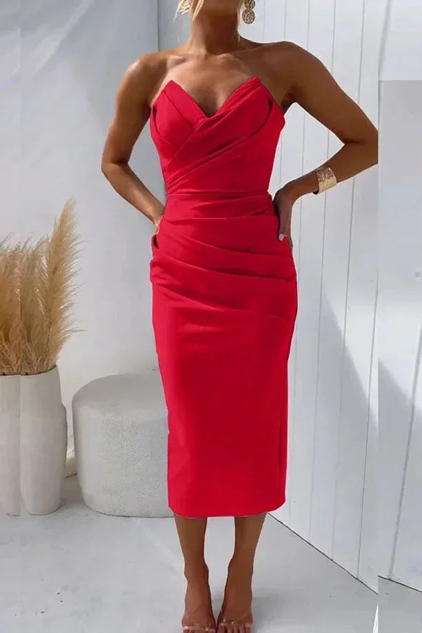 Maren Women's Midi Dress - back view