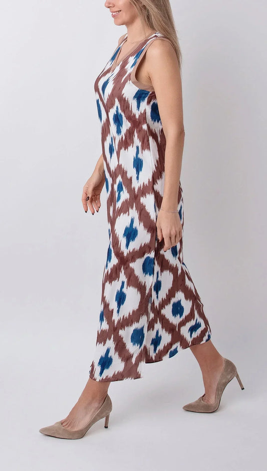 Mira Women's Printed Midi Dress - styled view