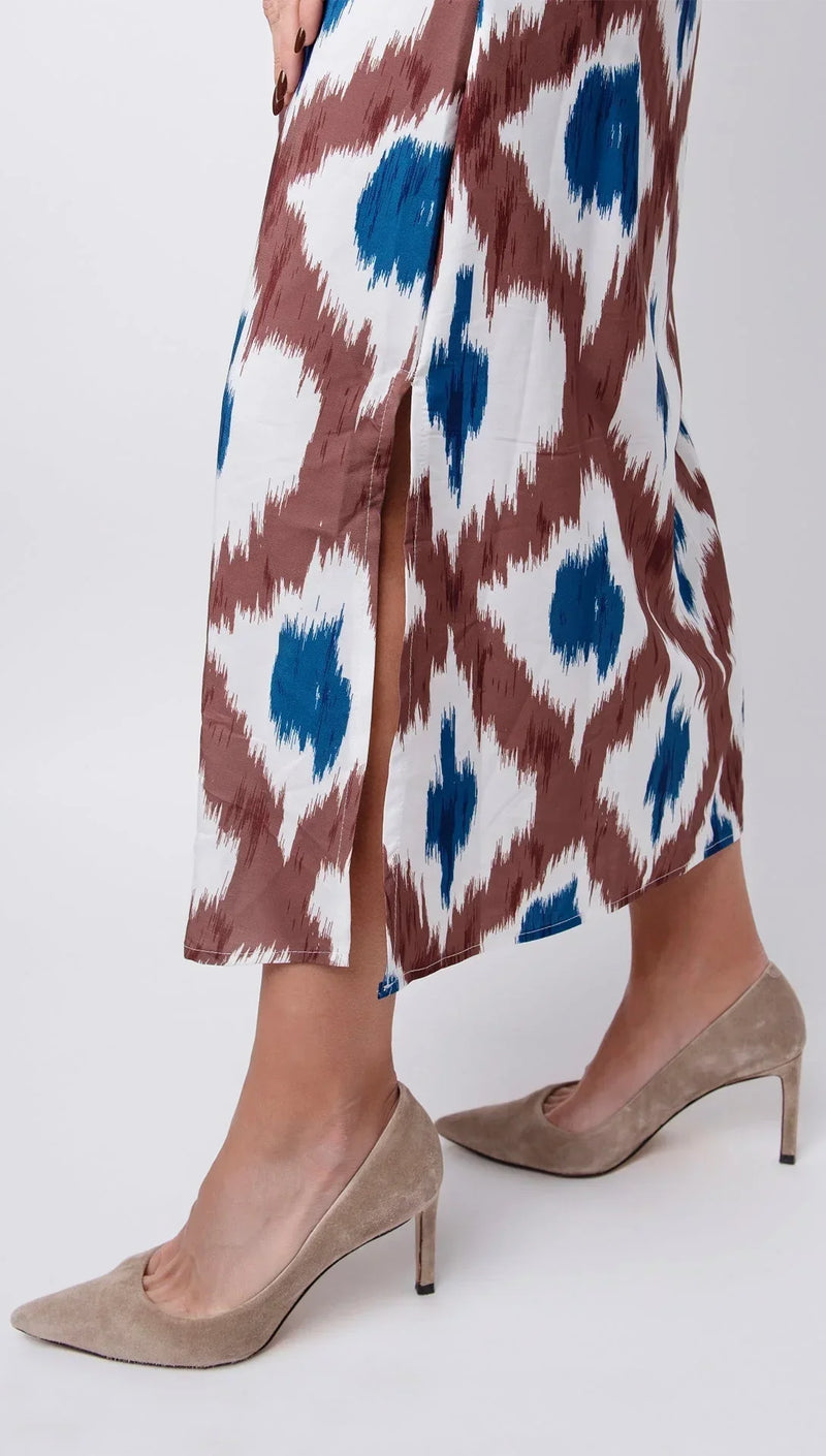 Mira Women's Printed Midi Dress - back view