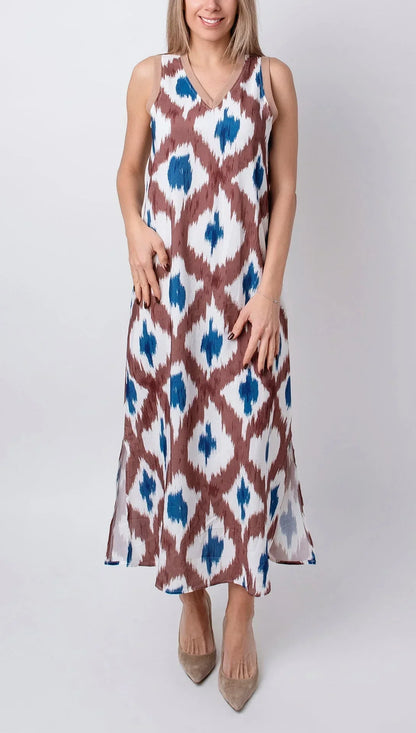 Mira Women's Printed Midi Dress - front view