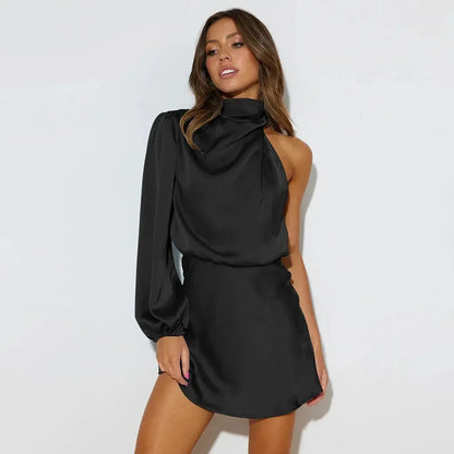Cleo Women's Asymmetric Mini Dress - flat lay