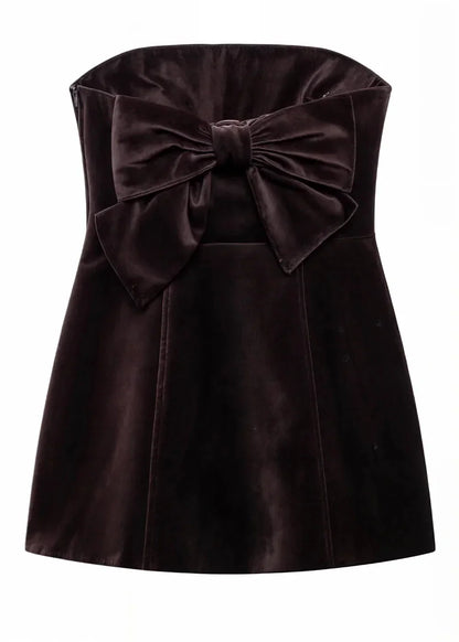 Hattie Women's Satin Mini Dress - back view