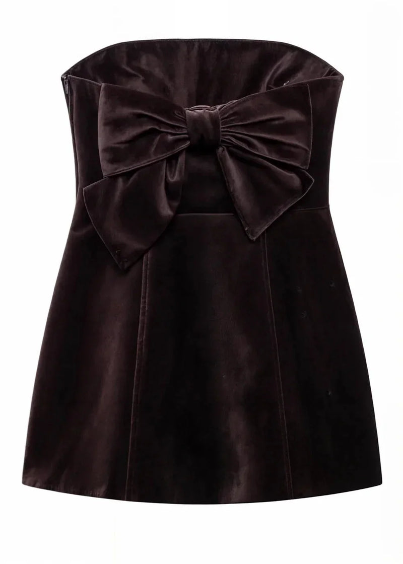 Hattie Women's Satin Mini Dress - back view