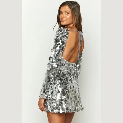 Saskia Women's Mini Dress - back view