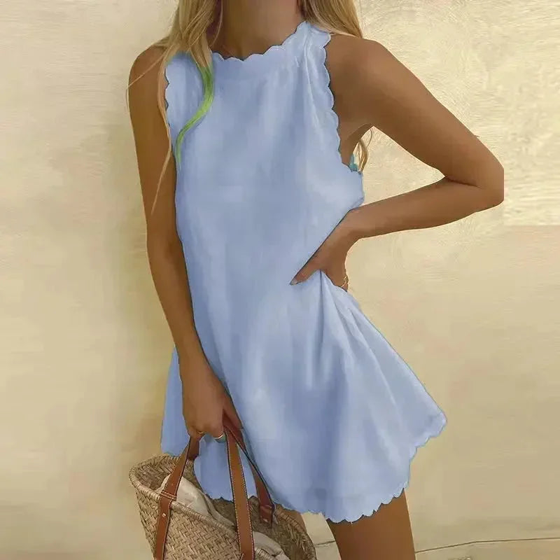 Verity Women's Mini Dress - fabric and finish detail