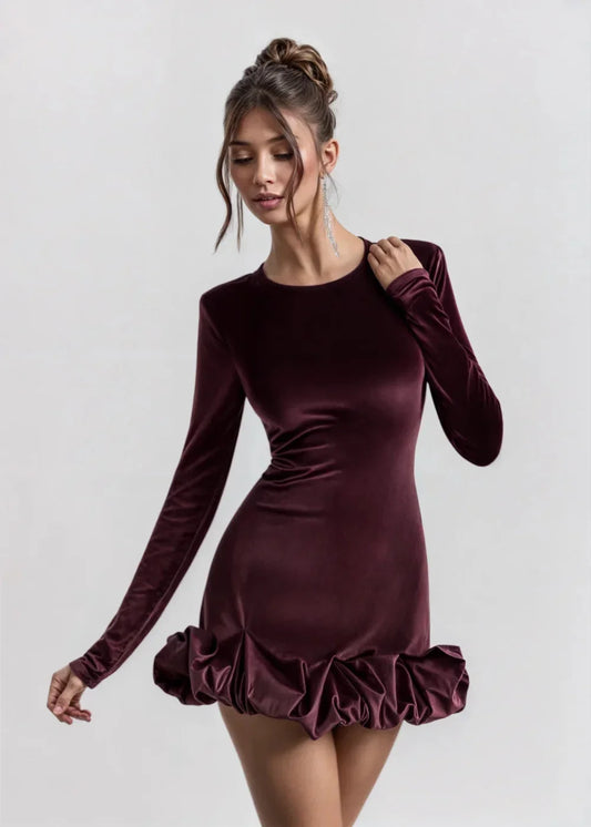Yvette Women's Ruffled Mini Dress - styled view