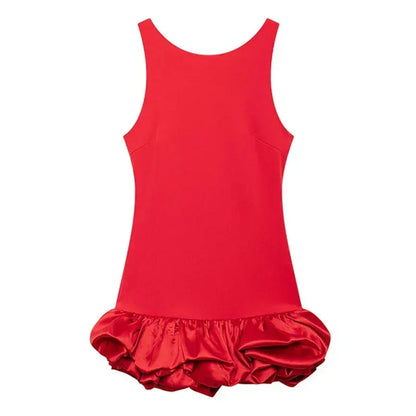 Zadie Women's Ruffled Mini Dress - close-up detail
