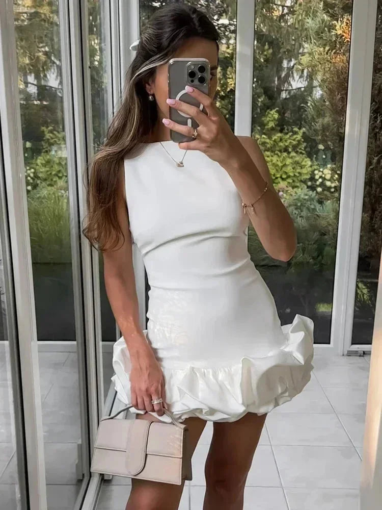 Zadie Women's Ruffled Mini Dress - front view