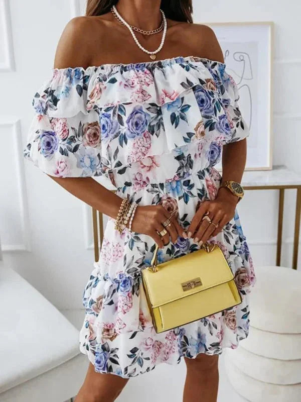 Ruby Women's Floral Mini Dress - shown in use
