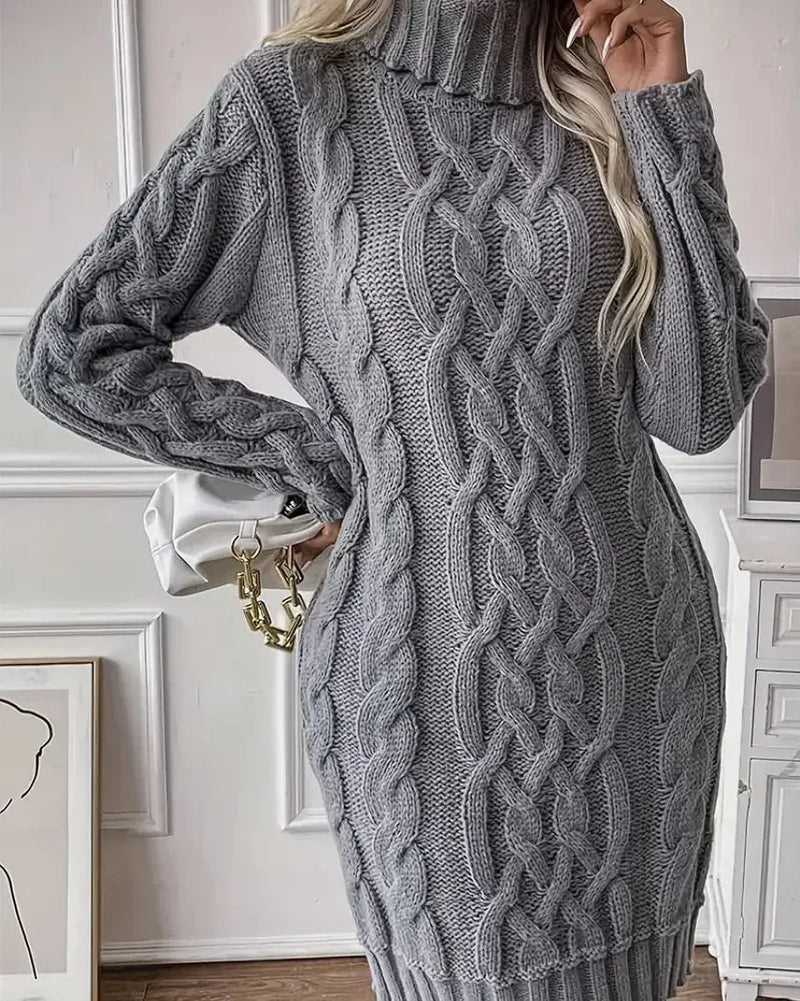 Beatrix Women's Cable Knit Sweater - back view