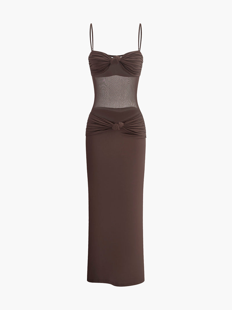Rhea Women's Dress | Ruched, Mesh, Jersey