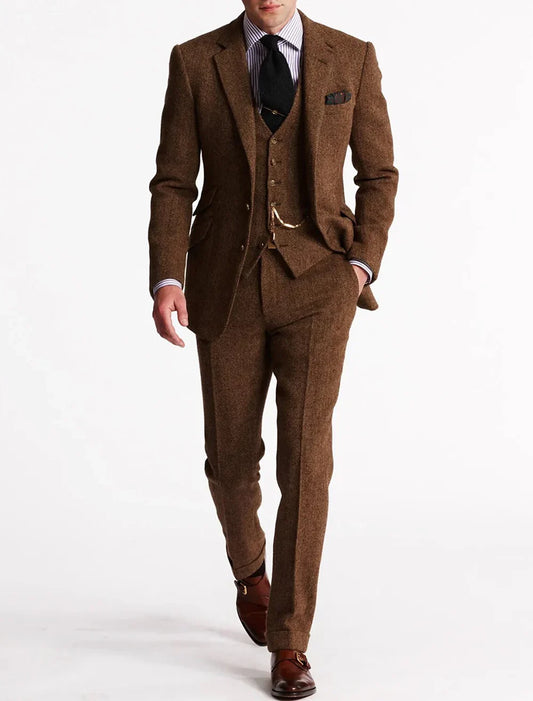 Ezra Men's Tuxedo Suit - front view
