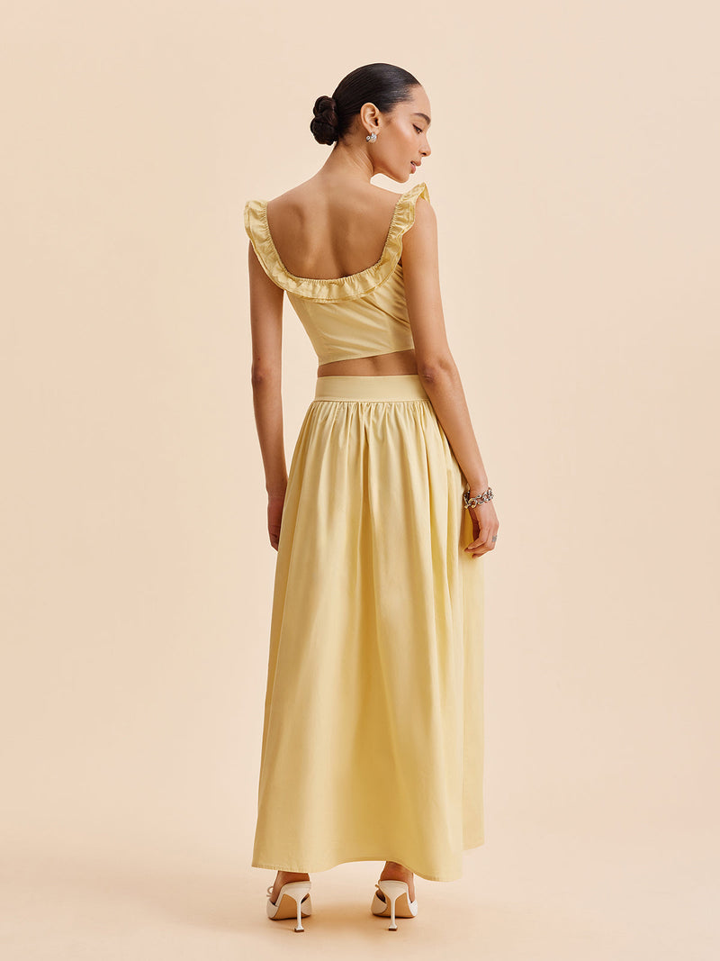 Kaia Women's Ruffled Skirt - back view
