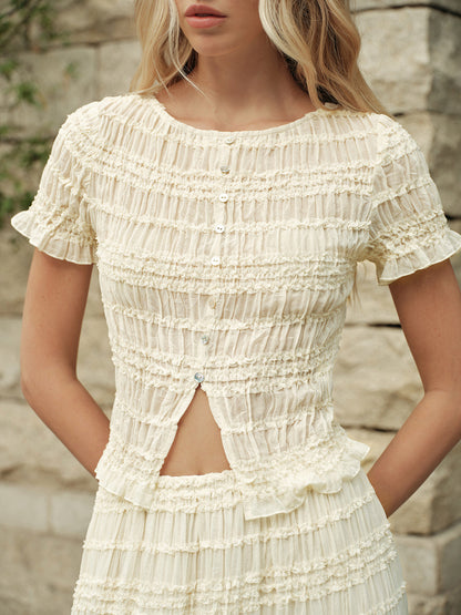 Delphine Women's Ruffled Skirt - full-length view