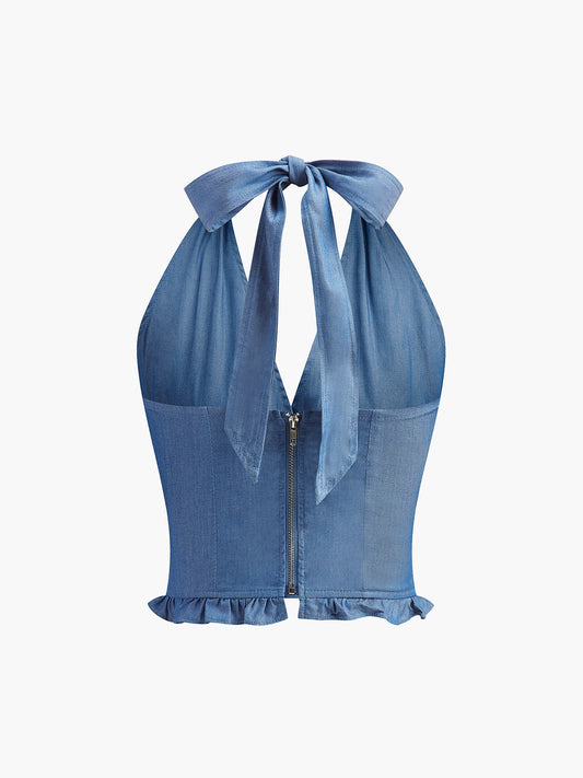 Sienna Women's Ruffled Top - styled view