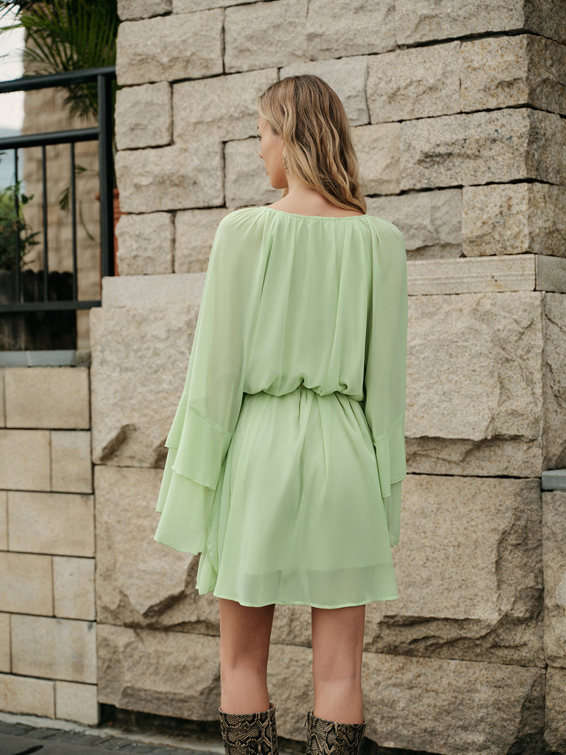 Fleur Women's Ruffled Dress - close-up detail