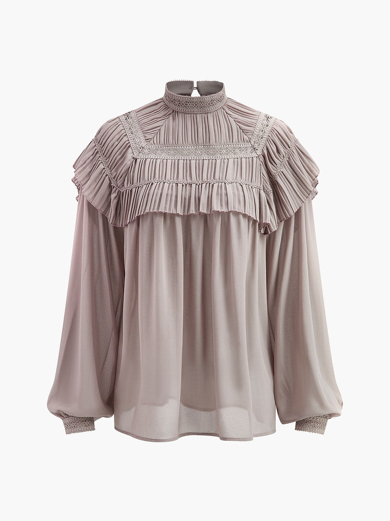Rosa Women's Pleated Blouse - front view