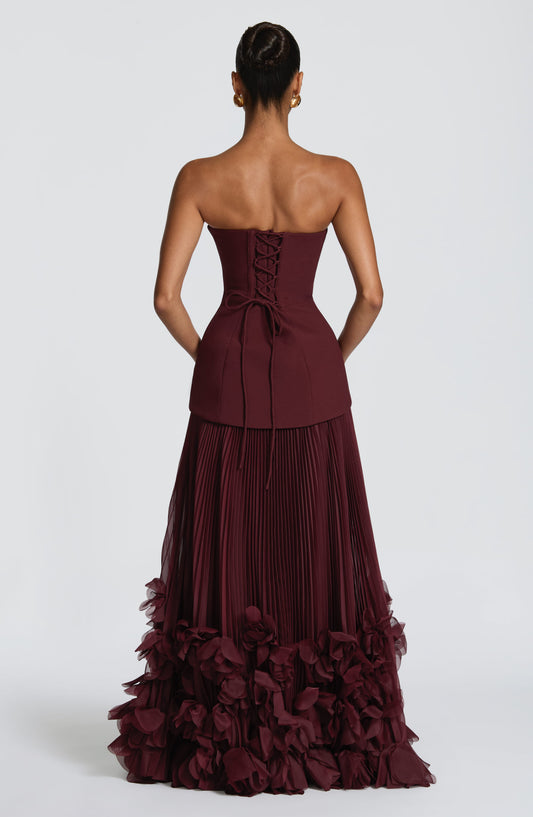 Mabel Women's Pleated Maxi Dress - styled view