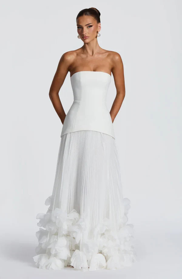 Mabel Women's Pleated Maxi Dress - close-up detail