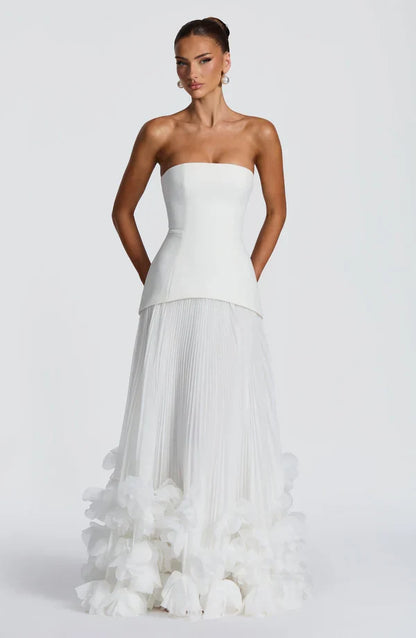 Mabel Women's Pleated Maxi Dress - close-up detail