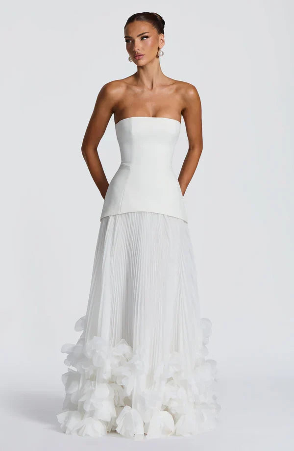 Mabel Women's Pleated Maxi Dress - flat lay