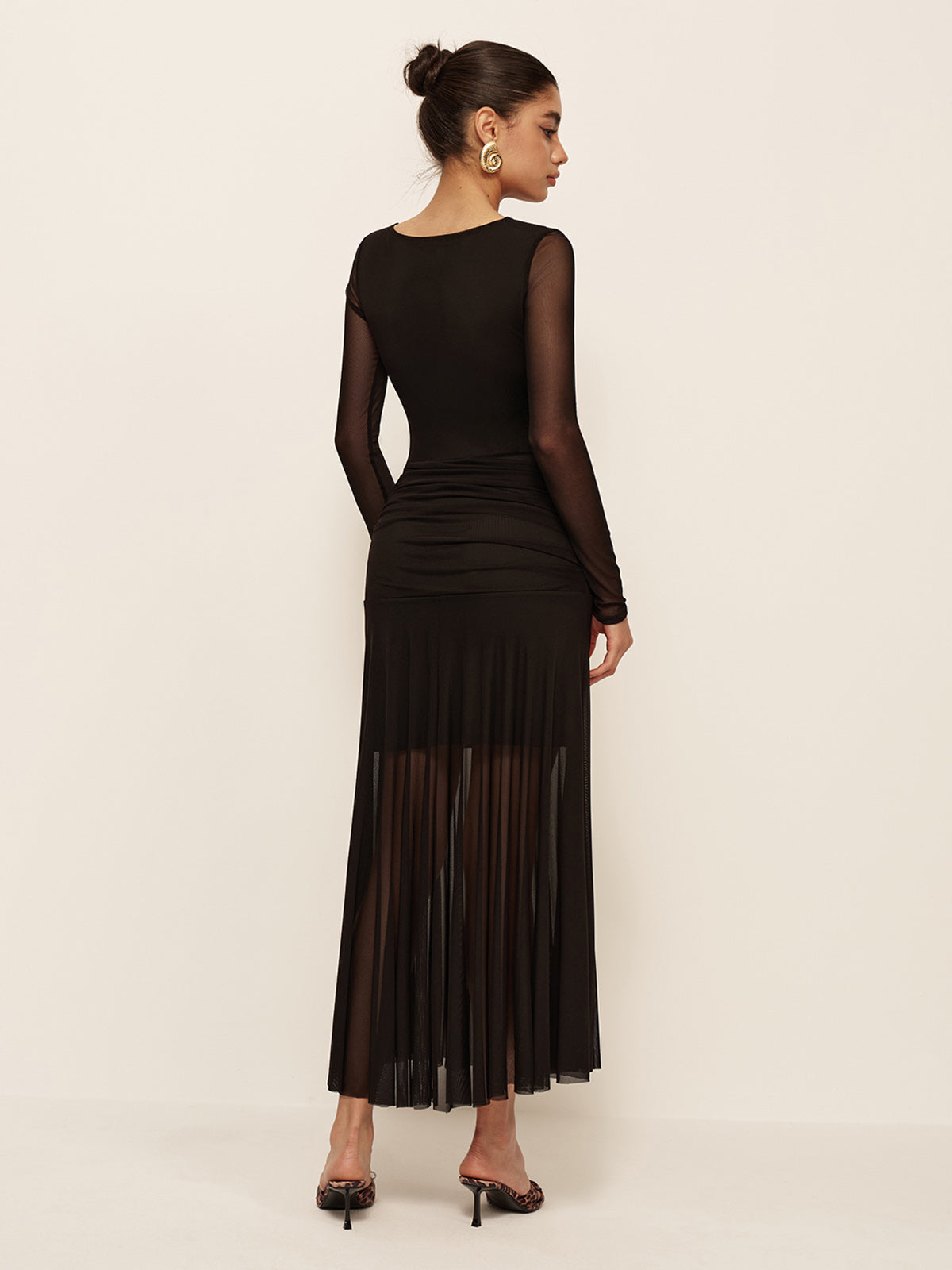 Thea Women's Pleated Dress - fabric and finish detail