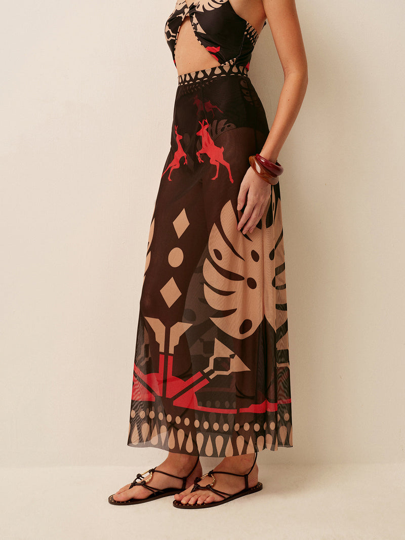 Saskia Women's Printed Cover-up | Sheer, Mesh