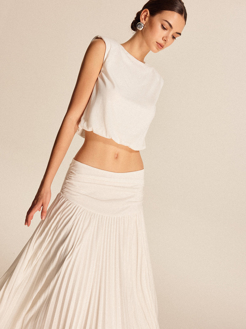 Selma Women's Pleated Skirt - close-up detail